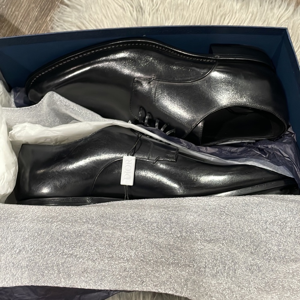 DIOR DERBY PATINA CALF BLACK SHOES - Picture 10 of 11